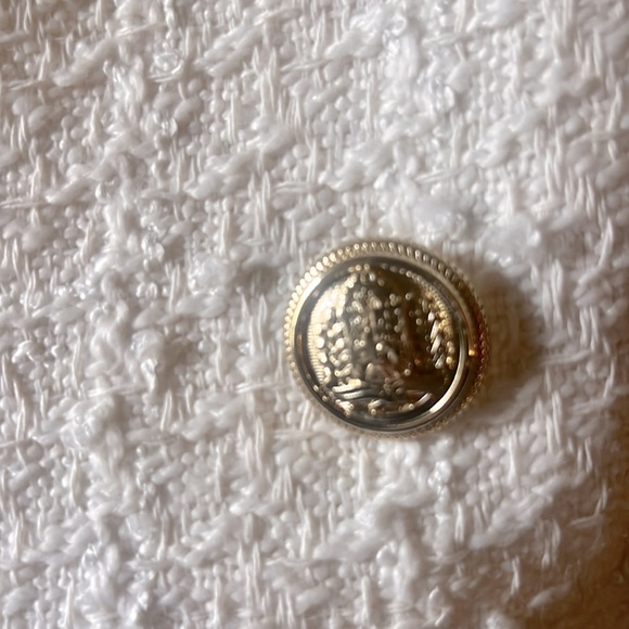 H&M Off White Textured Blazer XS - Picture 3 of 4